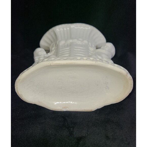 Vintage 1940s Crackle pottery Cherub vase - Picture 4 of 10